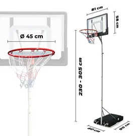 Vendomnia Basketballkorb Weiß 230 - 305 cm