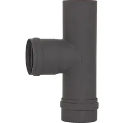 Pellet-Abgasrohr T-Anschluss mit Revision, Ø 80 mm, lackiert, mit Silikondichtung