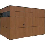 BERTILO Gartenhaus HPL 2 3,45 x 2,29 m Walnuss