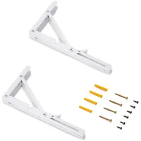 Emuca - Klappbare Bodenträger, 303mm, Set mit 2 Klapphaltern