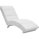 CASARIA Relaxliege London Kunstleder 186 x 89 x 0 cm Weiß mit Liegeposition