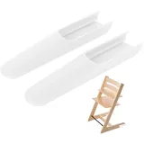 2 Stück Kinderhochstuhl Füße Für Tripp Trapp Hochstuhl,Erweitertes Gleiterset Kompatibel, Kinderhochstuhl Zubehör-Kippschutz,Rutschfeste Verlängerung Beinpolster, Für Babystuhl Hochstuhl (Weiß)
