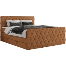 MKS Meble Boxspringbett mit Bettkasten, - Orange - Maße cm B: 161 H: 110