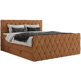 MKS Meble Boxspringbett mit Bettkasten, - Orange - Maße cm B: 161 H: 110