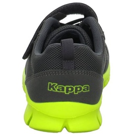 Kappa Uni Kinder Sneaker Turnschuh 260982BCK 1633 Grey/Lime, Schuhgröße:32 EU
