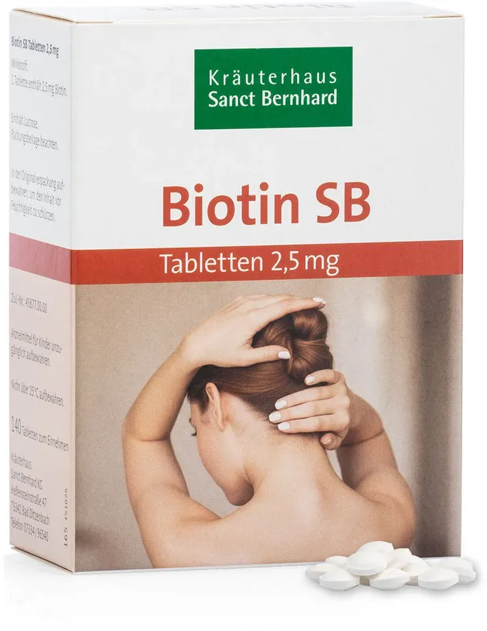 Compresse di biotina SB da 2,5 mg - 40 g