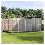 vidaXL Voliere mit Erweiterung 497 x 303 x 216 cm silber