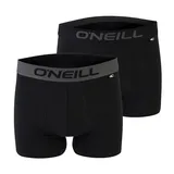 O'Neill Herren Boxershort Plain 2er Pack schwarz XXL