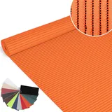 ANRO Badematte Weichschaummatte Bad- und Duschvorleger Antirutsch Badläufer Uni Orange 400x65cm