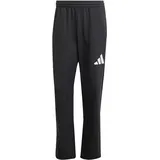 adidas Essentials Wide Leg Three Bar Pant, black/white L