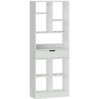 Homcom Bücherregal 60 x 26 x 158 cm Weiß