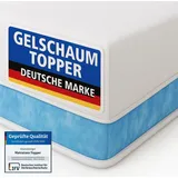 Arensberger Matratzen Topper ESSENCE, 90x200cm, Gelschaum Matratzentopper, waschbarer Bezug, geeignet für Federkern & Schaumstoff Matratzen, Höhe