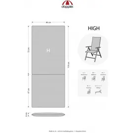 Doppler Hochlehner Auflage 119 x 48 x 6 cm grau 1 St.