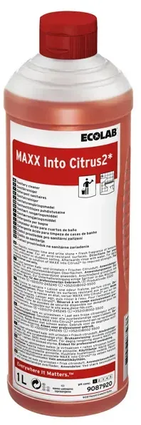 Ecolab Maxx Into Citrus 2 1 L Sanitärreiniger kraftvoller Saniätrreiniger mit frischem Citrusduft