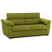 2-sitzer Schlafsofa Seui, Schlafsofa Fürs Wohnzimmer, Gepolstert, Abnehmbar, 100 % Made In Italy-qualität, 185x95 H100 Cm, Grün - Dmora