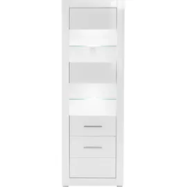 INOSIGN Vitrine "BIANCO", weiß (weiß matt, weiß mdf hochglanz), B:65cm H:198cm T:35cm, FSC-zertifizierter Holzwerkstoff, Schränke, Vitrine, Höhe 198 cm