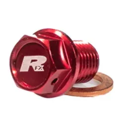 RFX Magnetische aftapplug (rood) [M12 x 15 mm x 1,25]