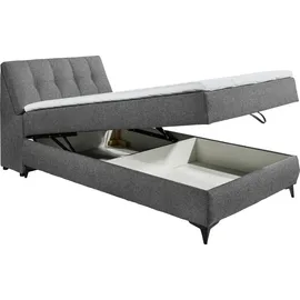 ed exciting design Boxbett / Polsterbett 120 x 200 cm, mit Bettkasten Anthrazit - grau