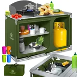 Kesser KESSER® Campingschrank, Campingküche mit Aluminiumgestell inkl.Tragetasche Kocherschrank für Camping , Campingmöbel , Outdoor