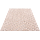 andas Hochflor-Teppich »Fiori«, rechteckig, Pastellfarben, mit handgearbeitetem Konturenschnitt, Teppich,Hochlor, 55620366-6 natur 43 mm,
