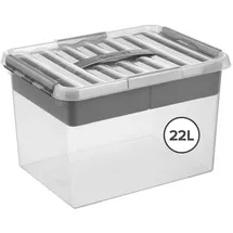 sunware perfectly organised Aufbewahrungsbox the q-line 40 x 30 x 26 cm 1-tlg. grau