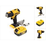 DeWalt DCE 530 N Akku Heißluftpistole 18V 530°C + 1x Akku 5,0Ah + Flächen- und Reflektordüse - ohne