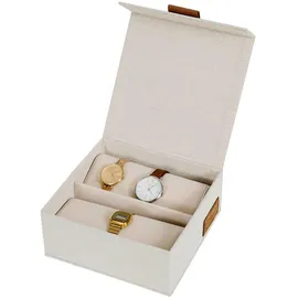 LOVE !T STORE !T Uhrenbox Premium für 6 Uhren Größe 16,5 x 16,5 x 7,0 cm Beige