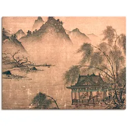 Artland Wandbild »Balustrade an der Wasserseite«, Asien, (1 St.), als Leinwandbild, Poster in verschied. Größen Artland Farbe Bild(er): naturfarben
