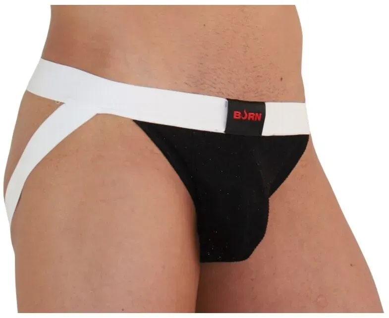 BURN - 004 JOCK GLÄNZEND SCHWARZ / WEISS S - L