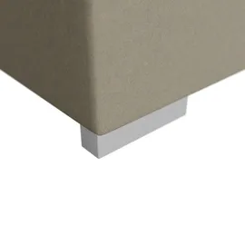 Juskys Boxspringbett Seattle - Malmo-Stoff, komfortable Einstiegshöhe - Beige