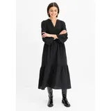 bonprix Maxikleid Schwarz 38