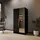 WFL GROUP Drehtürenschrank Mono Lux 102 x 200 x 51 cm Schwarz