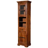 MASSIVMOEBEL24.DE Hochschrank 52 x 36 x 187 cm Braun