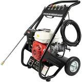 6.5PS 4900W Professioneller Benzin-Hochdruckreiniger, Benzinmotor, hoher Arbeitsdruck 190 bar, Auto- und Terrassenreiniger, mit leistungsstarker Spritzpistole 5 Düsenschlauch
