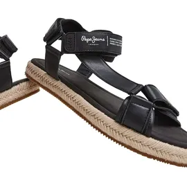 Pepe Jeans Herren. Sunset Savage Sandale, Schwarz 44