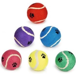 Beeztees BZ TENNISBALL MIT PFOTENDRUCK, Hundespielzeug