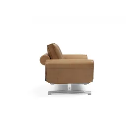 Innovation Living 3-Sitzer INNOVATION LIVING TM "Ghia Schlafsofa, Multi-Wohlfühlsofa, Designfuß", braun, B:178cm H:83cm T:93cm, Sofas, eine große Liegefläche mit geringer Stellfläche, beidseitig abklappbar