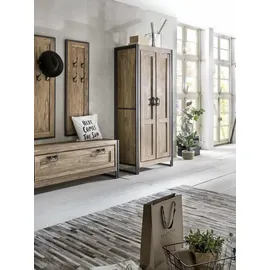 MiaMöbel Madras Dielenschrank 80x180x45 cm Schwarz