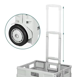 Relaxdays Einkaufstrolley Grau/Silber 35 kg