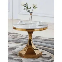 aea Couchtisch Gold Edelstahl 60 x 54 cm