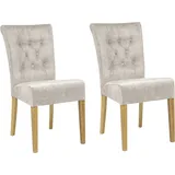 Home Affaire Polsterstuhl Queen (Set), 2 St., Samtvelours, Esszimmerstuhl mit Knopfheftung, 2er, 4er oder 6er-Set