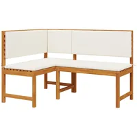 VidaXL Garten-Eckbank mit Kissen 140x100x91 cm Massivholz Akazie
