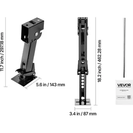 Vevor Teleskop-Stabilisierungsstütze 2 Stk. Höhenverstellbar 297,18-462,28 mm