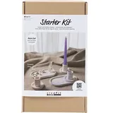 Creativ Company DIY Sets Formgießen Starter Kreativ Set Harzgießen, Blau, , Hellpink, Weiß, Kerzenhalter und Tabletts, Kreativ Box
