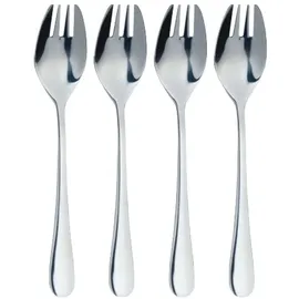 Master Class MasterClass Edelstahl Buffet Spork Set, 4-teilig, Gabel, Messer und Löffel in einem Utensil, hochglanzpoliert, Silber