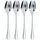 Master Class MasterClass Edelstahl Buffet Spork Set, 4-teilig, Gabel, Messer und Löffel in einem Utensil, hochglanzpoliert, Silber
