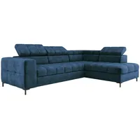 XXL Ecksofa Couch mit Schlaffunktion, Schlafsessel mit Bettfunktion L Form, Big Sofa, Schlafsofa mit Bettkasten, Ecksofa mit Schlaffunktion 280 cm breit, Sofa mit Schlaffunktion (Rechts, Cloud 74)