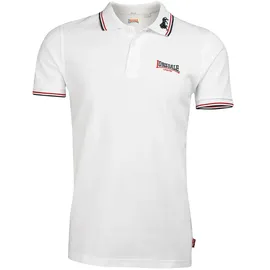Lonsdale Herren Poloshirt schmale Passform LION weiß|rot XL