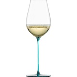 Eisch Champagnerglas INSPIRE SENSISPLUS, Kristallglas, die Veredelung der Stiele erfolgt in Handarbeit, 400 ml, 2-teilig blau