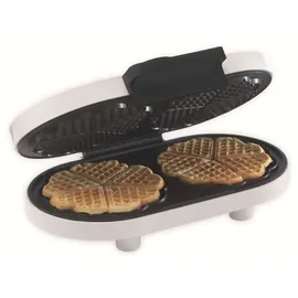 TREBS Doppelherzwaffeleisen Weiß